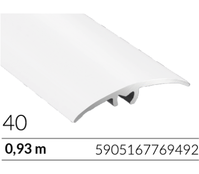ARBITON CS37 biały mat W40 profil uniwersalny do łącznia o tym samym i różnym poziomie 0,93m